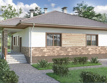 БД-04 Коттедж с тремя спальнями 12.3*11.1 метр.