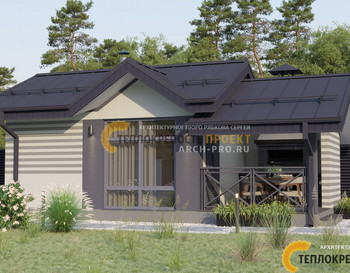 РЛ-765  Баня с террасой 8*4,5 м.