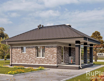 ХИТ- строительства .  Проект бани К-05, размер 9.9*5,95 метров